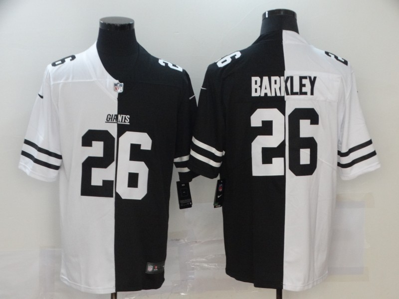 Men's New York Giants Saquon Barkley #26 Black/White Jersey